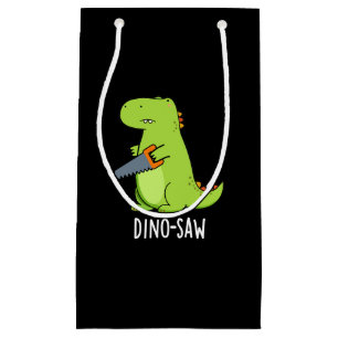 Sacola Para Presentes Pequena Ferramenta Dinossauro Engraçado Via Dino Arrebatad