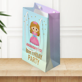 Sacola Para Presentes Pequena Festa de Aniversário da Pequena Princesa Brilho Do