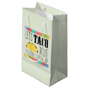 Sacola Para Presentes Pequena Festa de aniversário do ataque do Taco '