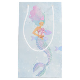 Sacola Para Presentes Pequena Festa de aniversário Mágica de Sereia