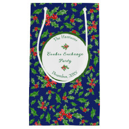 Sacola Para Presentes Pequena Festa de Biscoito de Natal Editável Feliz Natal