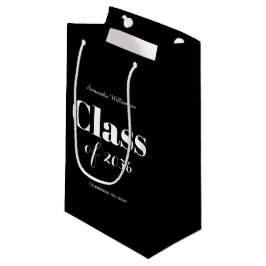 Sacola Para Presentes Pequena Festa de Formatura Preta e Branca Elegante Persona