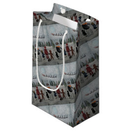 Sacola Para Presentes Pequena Festive Friends Painting by Alfred Fox