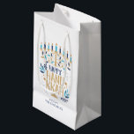 Sacola Para Presentes Pequena Festivo Menorah Hanukkah<br><div class="desc">Festivo Menorah Hanukkah design.</div>