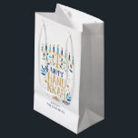 Sacola Para Presentes Pequena Festivo Menorah Hanukkah<br><div class="desc">Festivo Menorah Hanukkah design.</div>