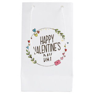 Sacola Para Presentes Pequena Fia simples do Feliz dia de os namorados   Bolsa p