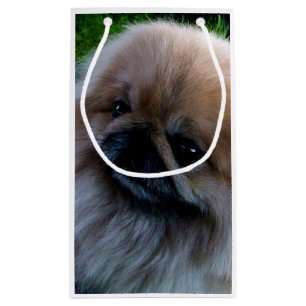 Sacola Para Presentes Pequena Filhote de cachorro adorável de Pekingese
