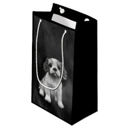 Sacola Para Presentes Pequena Filhote de cachorro do Spaniel de rei Charles