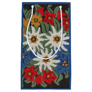 Sacola Para Presentes Pequena Flor alpina suíça de Edelweiss
