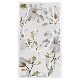 Sacola Para Presentes Pequena Flor branco