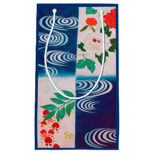 Sacola Para Presentes Pequena Flor e água corrente, Design japonês
