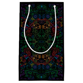 Sacola Para Presentes Pequena Floradore - preto
