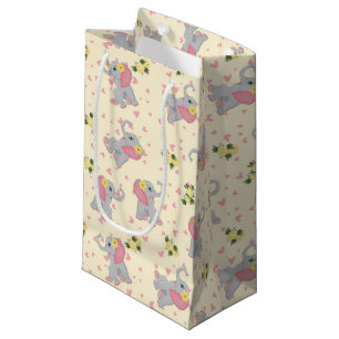 Sacola Para Presentes Pequena Floral de Aquarela de Pequeno Porte Doce