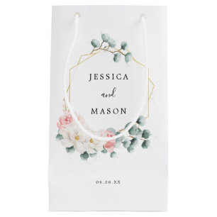 Sacola Para Presentes Pequena Floral Greenery Hotel Casamento Gift Bag