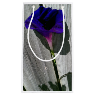 Sacola Para Presentes Pequena Floral roxo