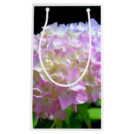 Sacola Para Presentes Pequena Flores amareladas púrpuras, cor-de-rosa, púrpura,