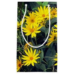 Sacola Para Presentes Pequena Flores de Alcachofra de Jerusalém