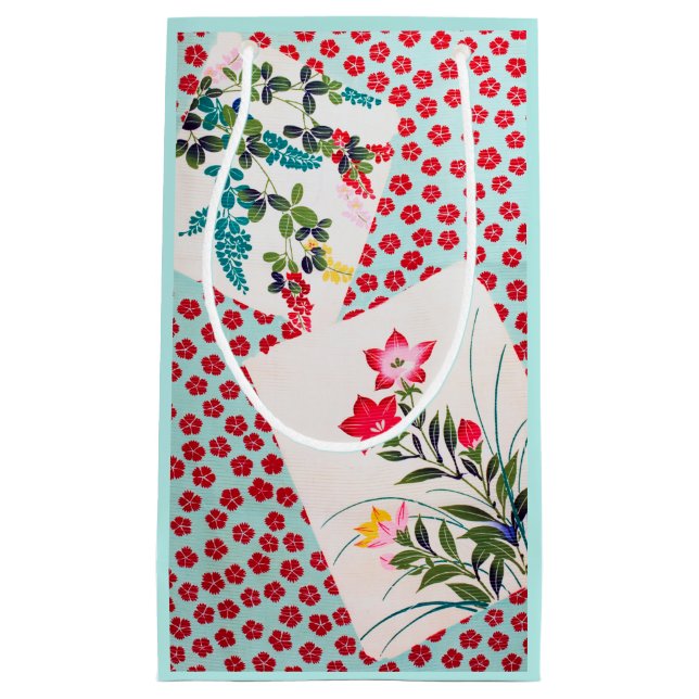 Sacola Para Presentes Pequena Flores, Design japonês (Frente)