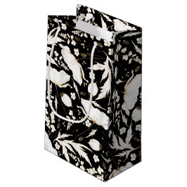 Sacola Para Presentes Pequena Flores Selvagens Retornadas à Mão, Elegante Modern