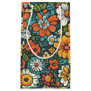 Sacola Para Presentes Pequena Flores Terrenas