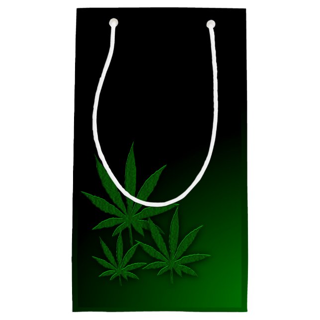 Sacola Para Presentes Pequena Folha da erva daninha (Frente)