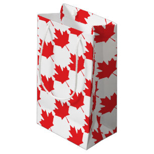 Sacola Para Presentes Pequena Folha de bordo canadense