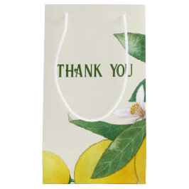 Sacola Para Presentes Pequena Folha de Limão Personalizada Obrigado Pequeno Saco