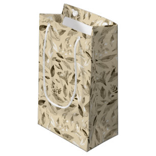 Sacola Para Presentes Pequena Folhas de cor aquosa 4