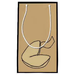 Sacola Para Presentes Pequena Fortune Cookie - Cartoon de Comida Chinês Sortudo