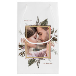 Sacola Para Presentes Pequena Foto Botânica Simples e Nome Pequeno Saco do Prese