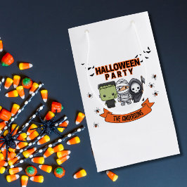 Sacola Para Presentes Pequena Frankenstein Múmia Ceifeira Espantosa Halloween