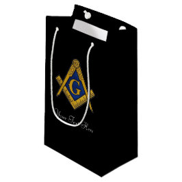 Sacola Para Presentes Pequena Freemason Masonic Square e Compass Freemasonry