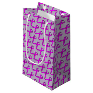 Sacola Para Presentes Pequena Friso Padrão Roxo de Kenneth Yoncich