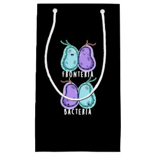 Sacola Para Presentes Pequena Fronteria Bacteria Funny Biology Pun Dark BG