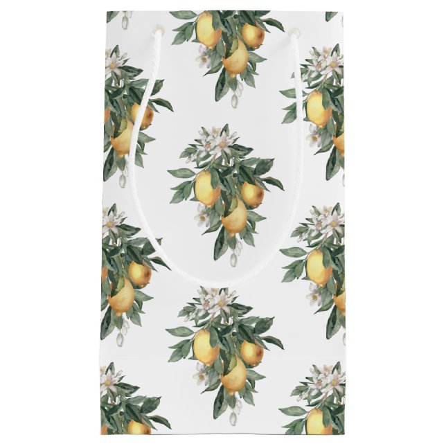 Sacola Para Presentes Pequena Fruta de limão Bag Glossy Gift (Frente)