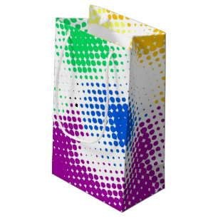 Sacola Para Presentes Pequena Fundo colorido de intervalo mínimo aleatório