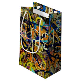 Sacola Para Presentes Pequena Fundo dos grafites
