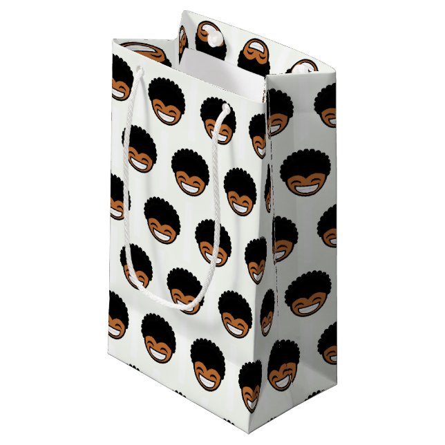 Sacola Para Presentes Pequena Garotinho do céu sorrindo (Frente inclinada)