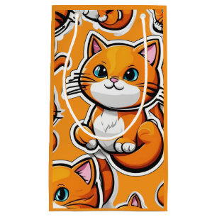 Sacola Para Presentes Pequena Gatinho Laranja Purdy