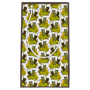 Sacola Para Presentes Pequena Gatinhos de oliveira