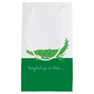 Sacola Para Presentes Pequena Gator Blues Pequeno Saco Glossy Gift Bag