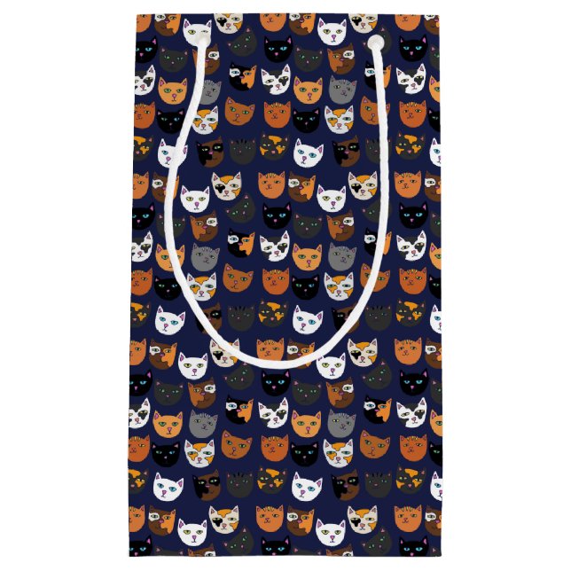 Sacola Para Presentes Pequena Gatos de Gatinhos em todos os lugares (Frente)