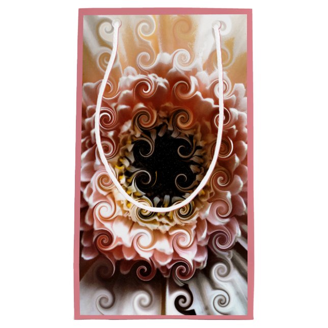 SACOLA PARA PRESENTES PEQUENA GERBERAS (Frente)