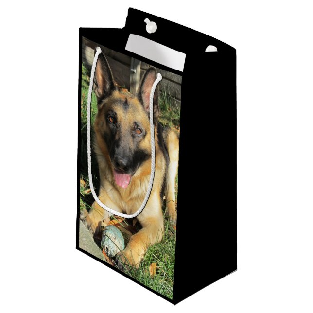 Sacola Para Presentes Pequena German shepherd Gift Bag (Frente inclinada)