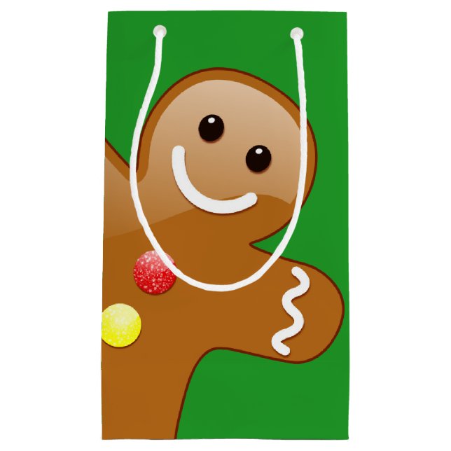 Sacola Para Presentes Pequena Giant Gingerbird Man (Frente)