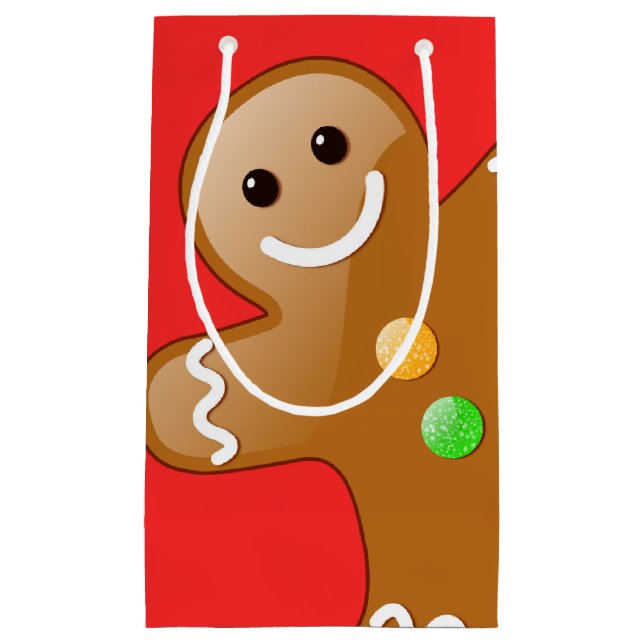 Sacola Para Presentes Pequena Giant Gingerbird Man (Frente)