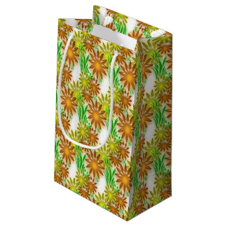 Sacola Para Presentes Pequena Gift Bag - 3D Neon Flowers