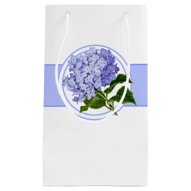 Sacola Para Presentes Pequena Gift Bag-Blue Hydrangea (Frente)
