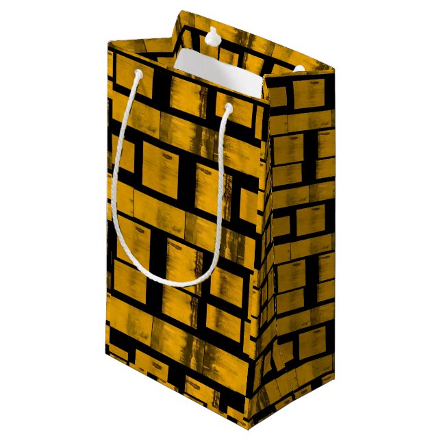 Sacola Para Presentes Pequena Gift Bag Burnt Yellow (Frente inclinada)
