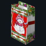 Sacola Para Presentes Pequena Gift Bag Christmas Snowman<br><div class="desc">Gift Bag Algo para todos oferece sacos personalizados de presentes, especialmente para você desenhado para expressar as belas palavras para o seu amado. Este saco de presentes de na moda único trará um sorriso aos seus entes queridos. Enquanto vocês já estão aqui, talvez queiram ver outros itens relacionados ao banheiro,...</div>